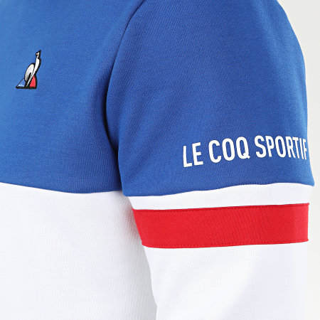 Le Coq Sportif - Sweat Crewneck Tricolore N1 2010434 Blanc Bleu Roi Rouge