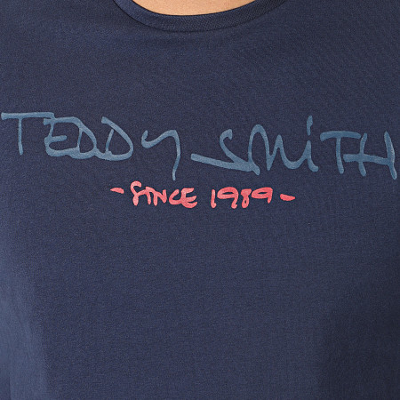 Teddy Smith - Tee Shirt Manches Longues Class Basic Bleu Marine