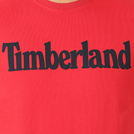 Timberland - Tee Shirt Brand Regular Lin 28DW Rouge Noir
