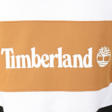 Timberland - Sweat Crewneck Cut And Sew 22CX Noir Camel Blanc