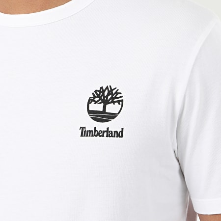 Timberland - Tee Shirt Box Logo 22RP Blanc Bleu Roi