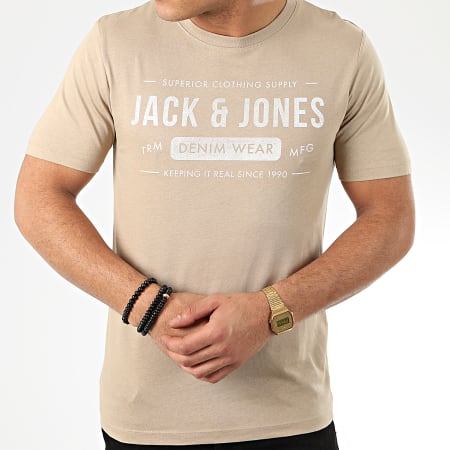 Jack And Jones - Tee Shirt Jeans Beige