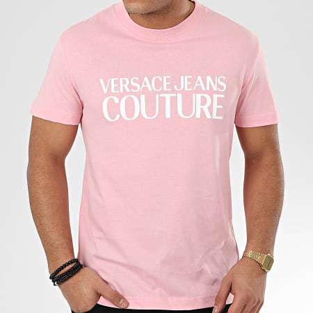 Versace Jeans Couture - Tee Shirt B3GVA7X1-30324 Rose Blanc