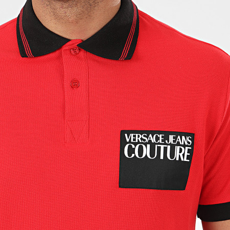 Versace Jeans Couture - Polo Manches Courtes B3GVA7P5-36571 Rouge Noir