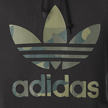 Adidas Originals - Sweat Capuche Camouflage FM3358 Noir Vert Kaki