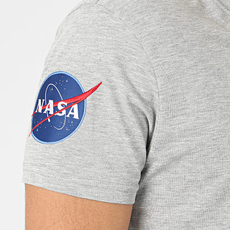 Alpha Industries - Tee Shirt NASA 176506 Gris Chiné