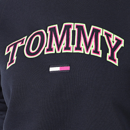 Tommy Jeans - Sweat Crewneck Femme Neon Outline 7555 Bleu Marine