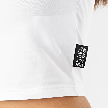Versace Jeans Couture - Tee Shirt Crop Femme B2HVA7V6-30341 Blanc