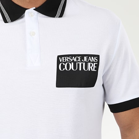 Versace Jeans Couture - Polo Manches Courtes B3GVA7P5-36571 Blanc Noir
