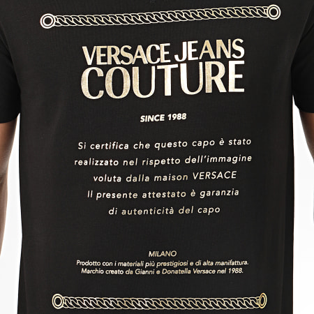 Versace Jeans Couture - Tee Shirt B3GVA7TA-30319 Noir Doré