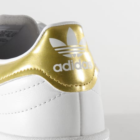 Adidas Originals - Baskets Team Court EF6058 Footwear White Gold Metallic