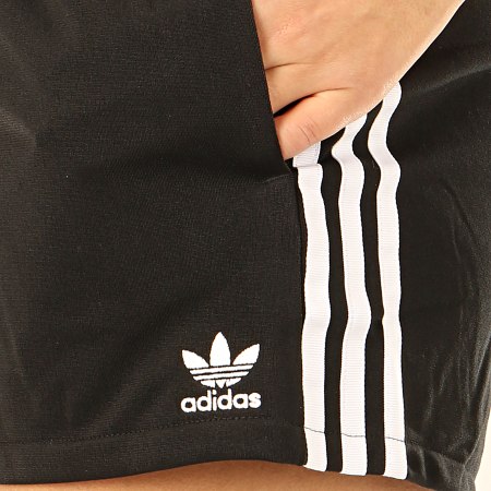 Adidas Originals - Short Jogging Femme A Bandes FM2610 Noir Blanc