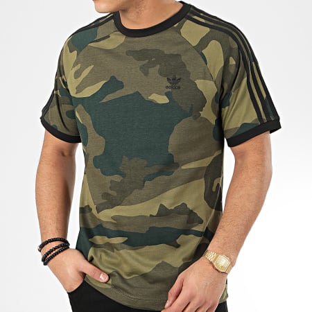 Adidas Originals - Tee Shirt A Bandes Camo Cali FM3351 Vert Kaki Camouflage