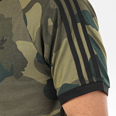 Adidas Originals - Tee Shirt A Bandes Camo Cali FM3351 Vert Kaki Camouflage