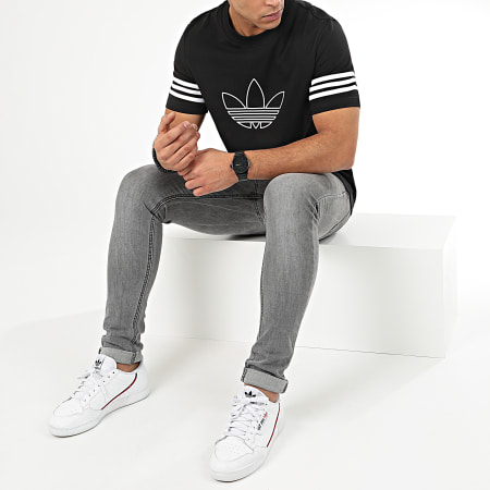 Adidas Originals - Tee Shirt Outline FM3897 Noir Blanc
