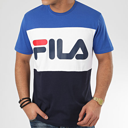 Fila - Tee Shirt Day 681244 Bleu Marine Bleu Roi Blanc