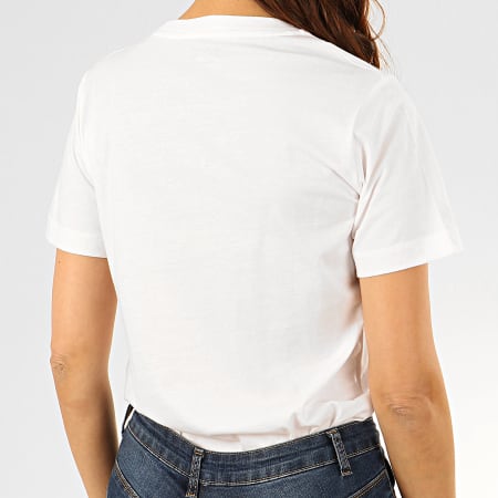 Pepe Jeans - Tee Shirt Femme A Paillettes Brioni Blanc