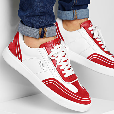Guess - Baskets FM6NETLEAL12 White Red