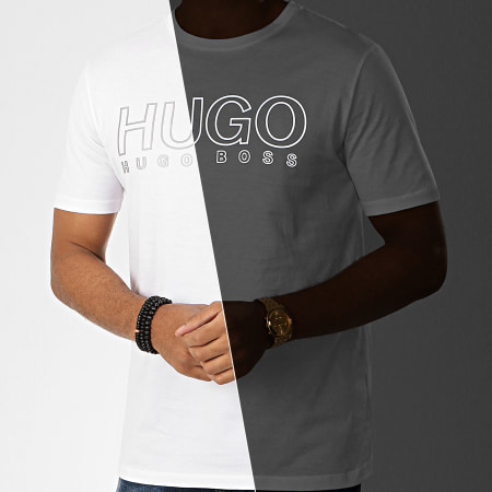 HUGO - Tee Shirt Réfléchissant Dolive U202 Blanc
