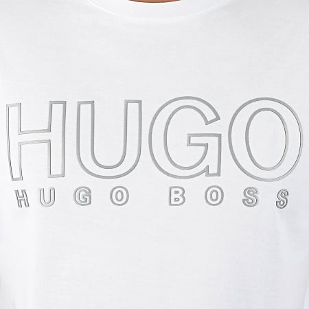 HUGO - Tee Shirt Réfléchissant Dolive U202 Blanc