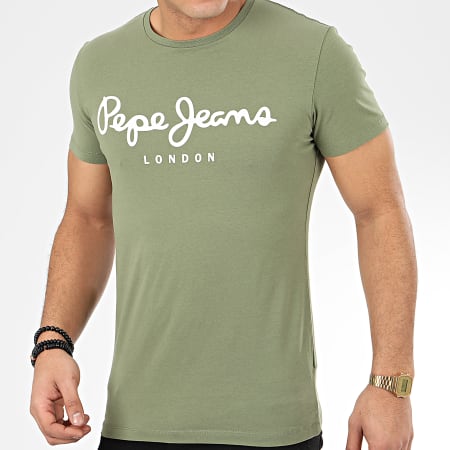 Pepe Jeans - Tee Shirt Original Stretch 501594 Vert