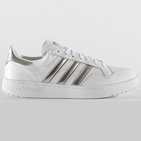 Adidas Originals - Baskets Team Court EG9824 Footwear White Silver Metallic