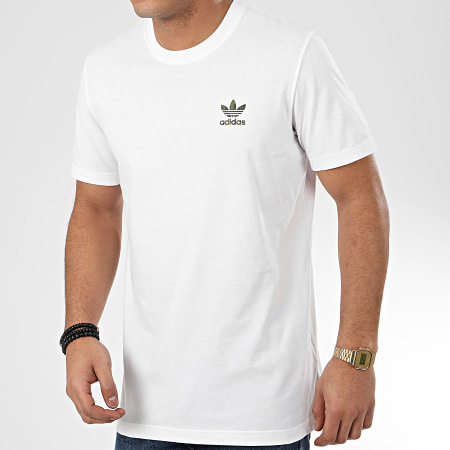 Adidas Originals - Tee Shirt Camo Essential FM3355 Blanc