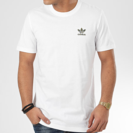 Adidas Originals - Tee Shirt Camo Essential FM3355 Blanc