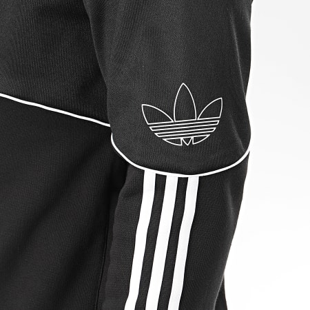 Adidas Originals - Sweat Capuche A Bandes Outline FM3886 Noir Blanc