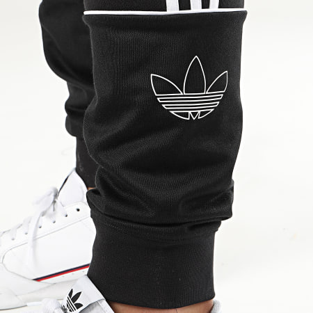 Adidas Originals - Pantalon Jogging A Bandes Outline FM3912 Noir Blanc