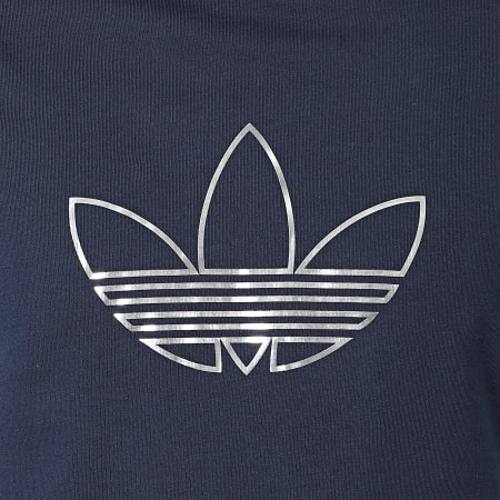 Adidas Originals - Tee Shirt Outline FM3923 Bleu Marine Argenté