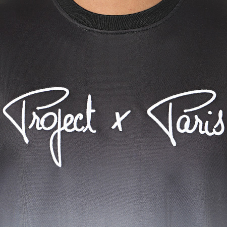 Project X Paris - Sweat Crewneck A Bandes 2020059 Noir Dégradé