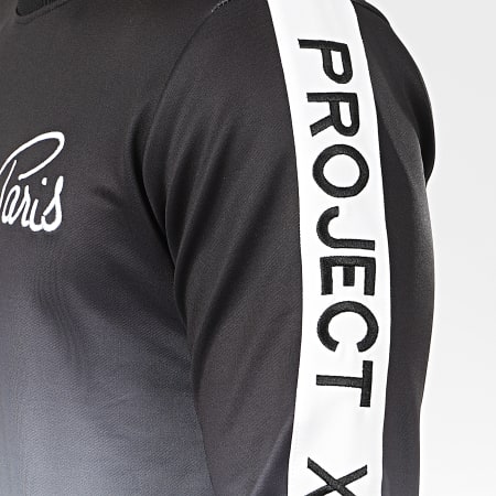Project X Paris - Sweat Crewneck A Bandes 2020059 Noir Dégradé