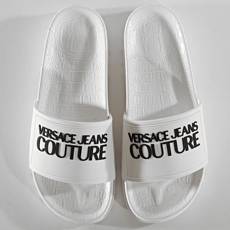 Versace Jeans Couture - Claquettes Slide E0YVBSQ2 Blanc