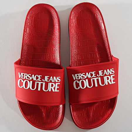 Versace Jeans Couture - Claquettes Slide E0YVBSQ2 Rouge