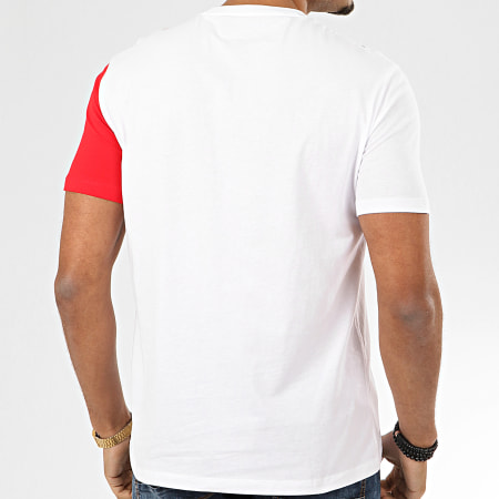 Armani Exchange - Tee Shirt Tricolore 3HZTFH-ZJH4Z Blanc Bleu Marine Rouge