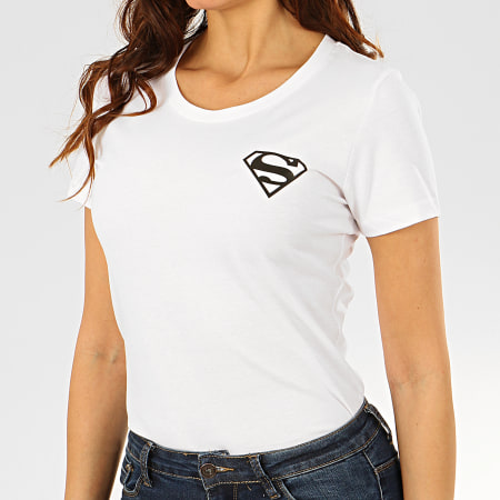 DC Comics - Tee Shirt Femme Back Logo Blanc