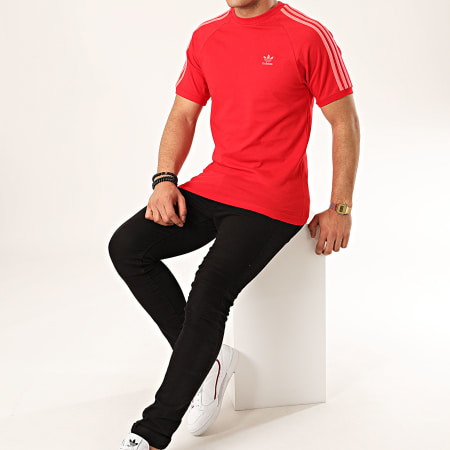 Adidas Originals - Tee Shirt A Bandes 3 Stripes ED5954 Rouge