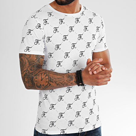 Final Club - Tee Shirt Premium Fit Allover Logo 332 Blanc