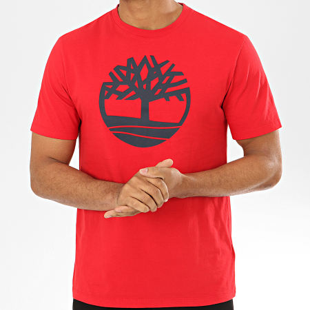 Timberland - Tee Shirt KR Brand Tree 2CGA Rouge