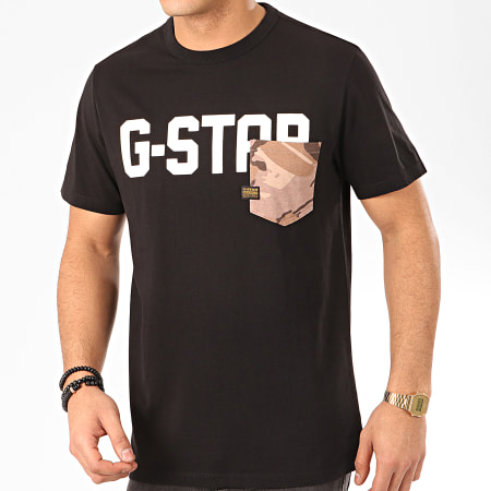 G-Star - Tee Shirt Poche Gsraw AO D16385-B771 Noir