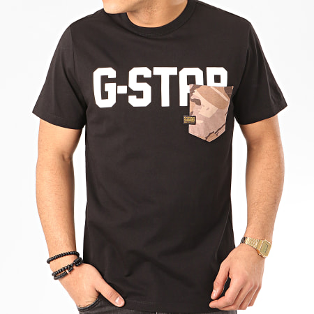 G-Star - Tee Shirt Poche Gsraw AO D16385-B771 Noir