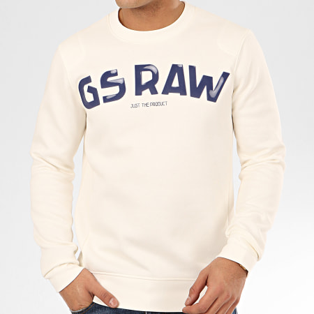 G-Star - Sweat Crewneck Gsraw GR D16468-A971 Ecru