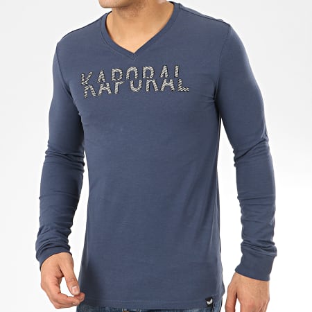 Kaporal - Tee Shirt Manches Longues Mori Bleu Marine