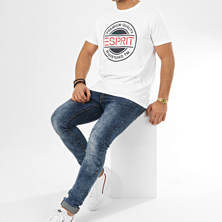 Esprit - Tee Shirt 990EE2K305 Blanc