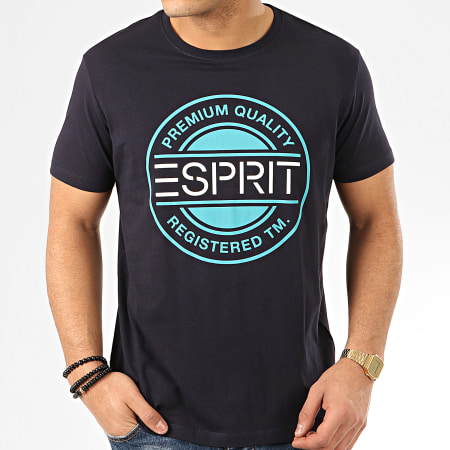 Esprit - Tee Shirt 990EE2K305 Bleu Marine