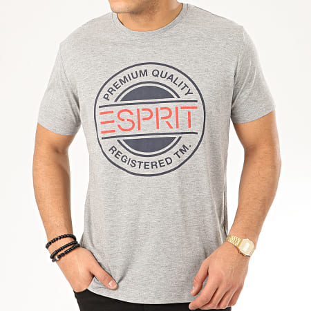 Esprit - Tee Shirt 990EE2K306 Gris Chiné