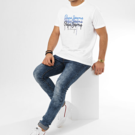 Pepe Jeans - Tee Shirt Moe PM507172 Blanc