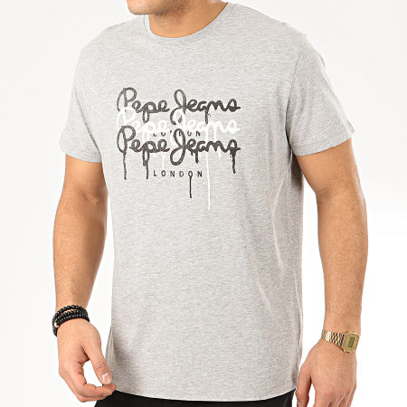 Pepe Jeans - Tee Shirt Moe PM507172 Gris Chiné