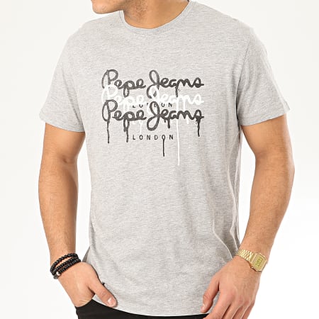 Pepe Jeans - Tee Shirt Moe PM507172 Gris Chiné